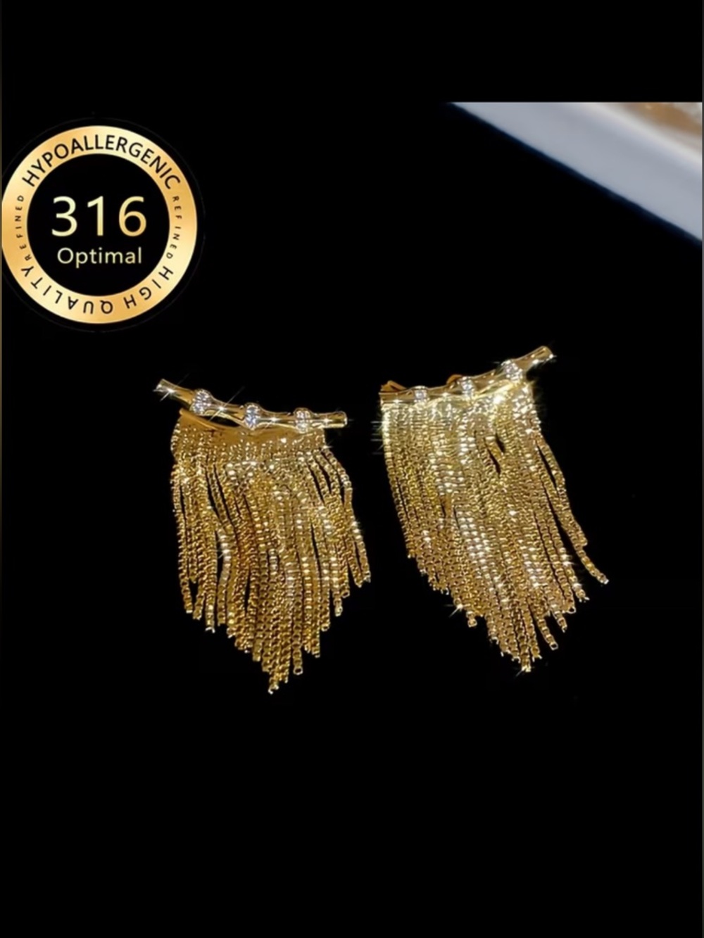 Affordable Fashion Finds Gold Fringe Tassel Earrings